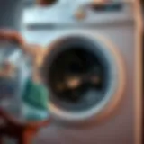 Illustration of a washing machine cleaning solution