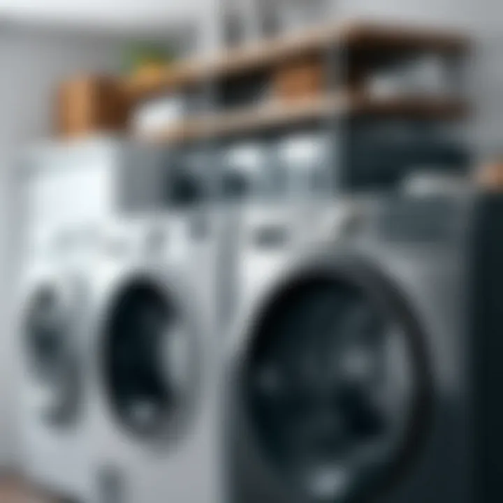 Different types of washing machines side by side