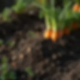 Rich soil ready for carrot cultivation