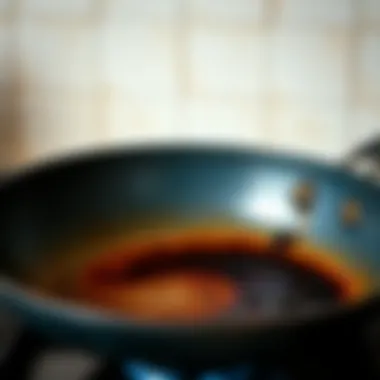 Comparison of clean and burnt pans