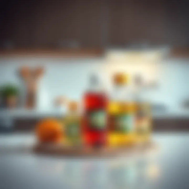 Chemical solutions in a modern kitchen setting