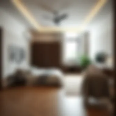 Minimalist bedroom design with sleek furnishings and focused lighting