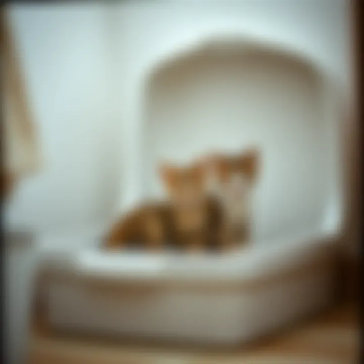 Safe and clean litter box setup for kittens