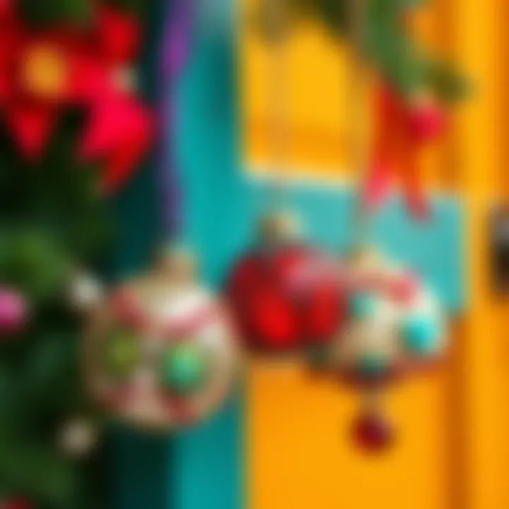 Colorful DIY ornaments crafted for door decoration