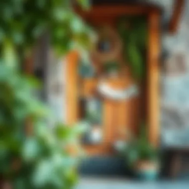 Sustainable door decoration using recycled materials