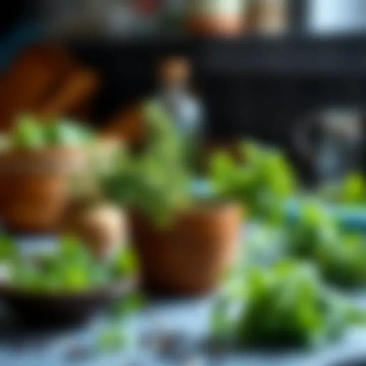 Fresh Herbs for a Natural Aroma Fresh herbs placed around a kitchen for natural scent