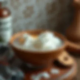 A bowl of vinegar and water mixture for odor removal