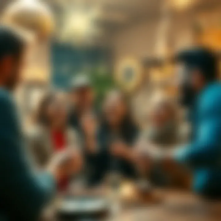 A fun gathering of friends enjoying a New Year's celebration