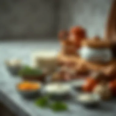 Traditional Yogurt-Making Setup A traditional yogurt-making setup with ingredients on a countertop